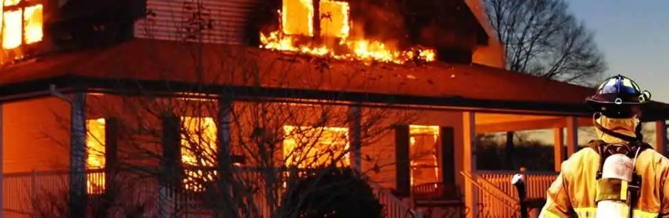 fire damage repair emergency response at a residential property affected by an active house fire in Baltimore, MD