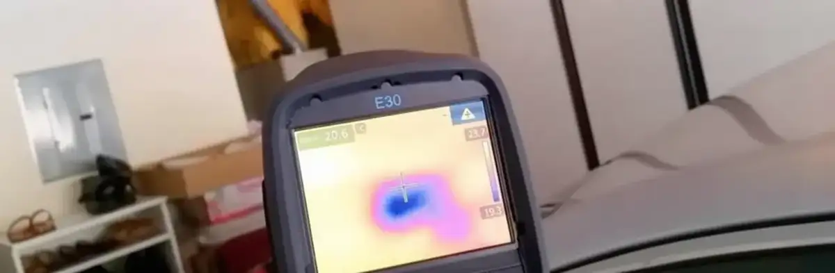 mold inspection using thermal imaging technology to detect moisture and hidden mold in a home in Baltimore, MD